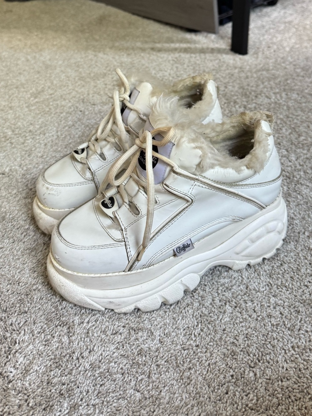 Junya Watanabe Commes des garçons x Buffalo London Furry Platform Sneakers